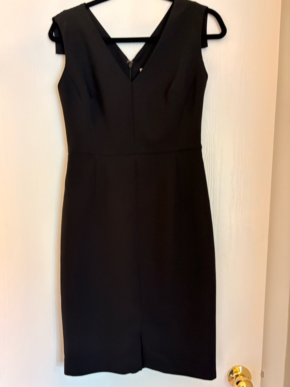 Milly Black V-Neck Midi Dress